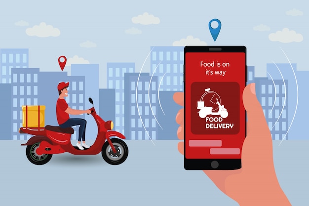 Fast and free delivery by scooter.