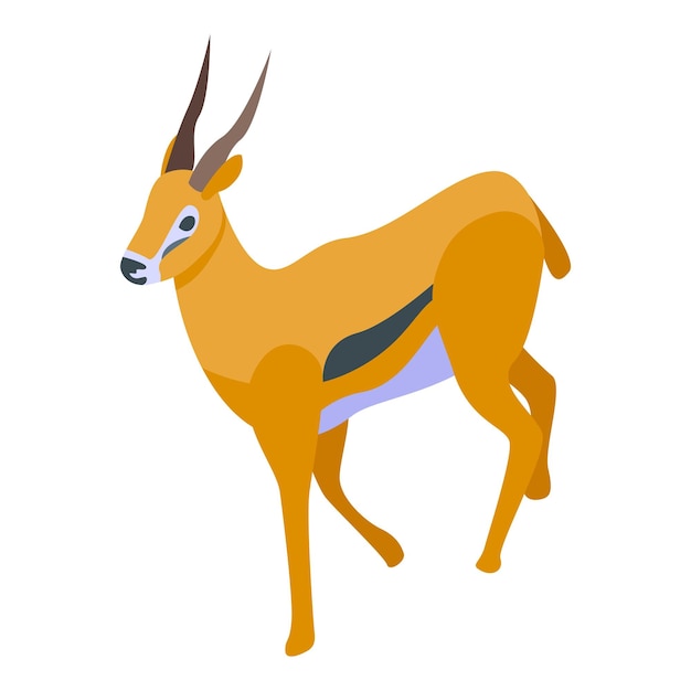 Fast gazelle icon Isometric of fast gazelle vector icon for web design isolated on white background