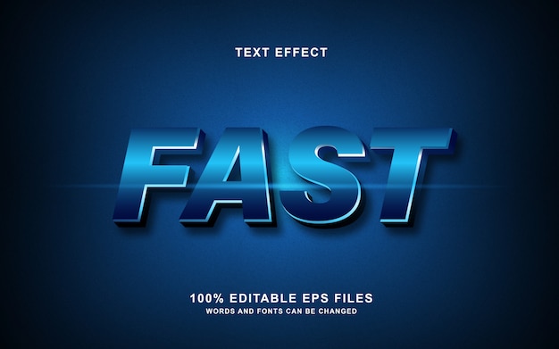 Vector fast glossy text style effect