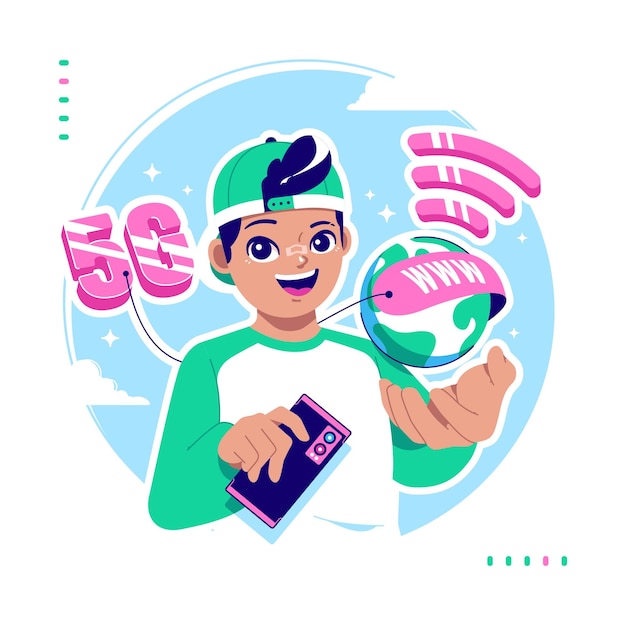 fast internet connection illustration vector