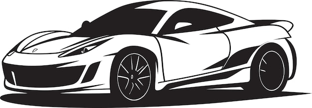 Fast Lane Flourish Sports Car Icon Vector Performance Precision Car Logo Design