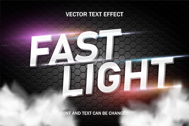 Fast light racing car font typography lettering editable text effect font style template background