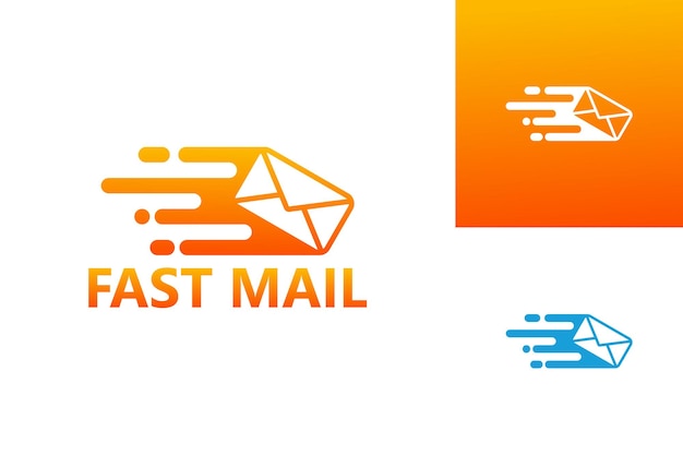 Вектор дизайна шаблона логотипа Fast Mail, эмблема, концепция дизайна, творческий символ, значок