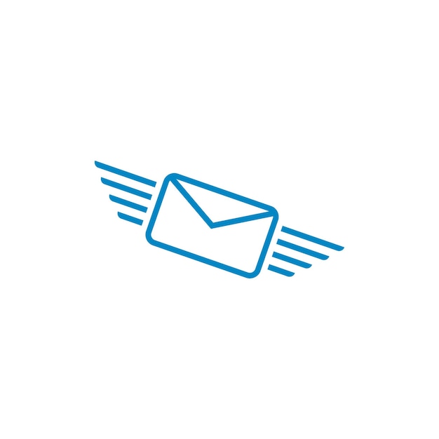 Fast mail logo vector icon illustration