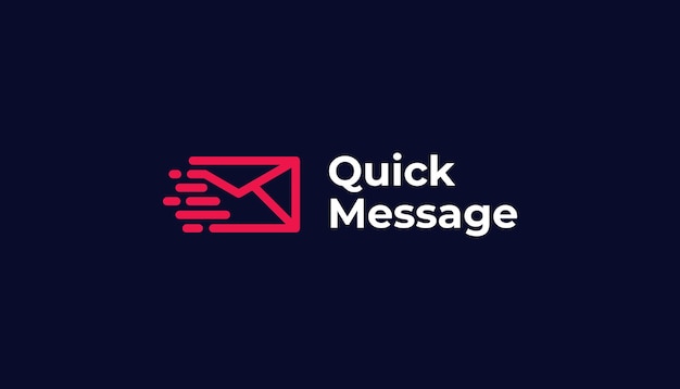 ベクトル fast message logo