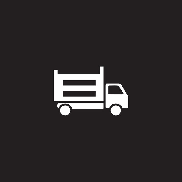 Fast moving shipping delivery truck line art vector icoon voor transport apps en websites
