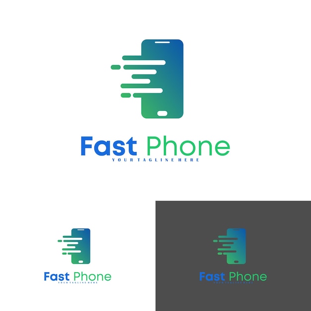빠른 전화 로고 벡터 디자인 서식 파일