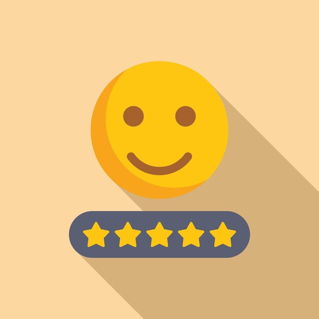 Vector fast rating emoji icon flat vector game star button