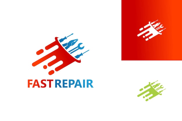 Vector fast repair logo template design vector, emblem, design concept, creative symbol, icon