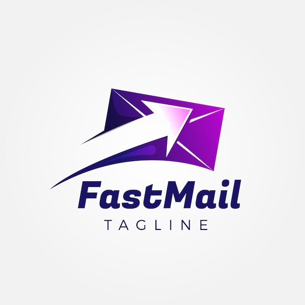 Значок символа знака логотипа быстрой отправки по электронной почте