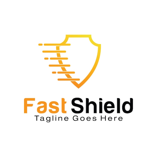 Modello di progettazione del logo fast shield