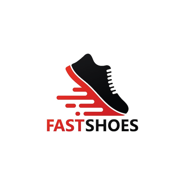 Vector fast shoes logo template design