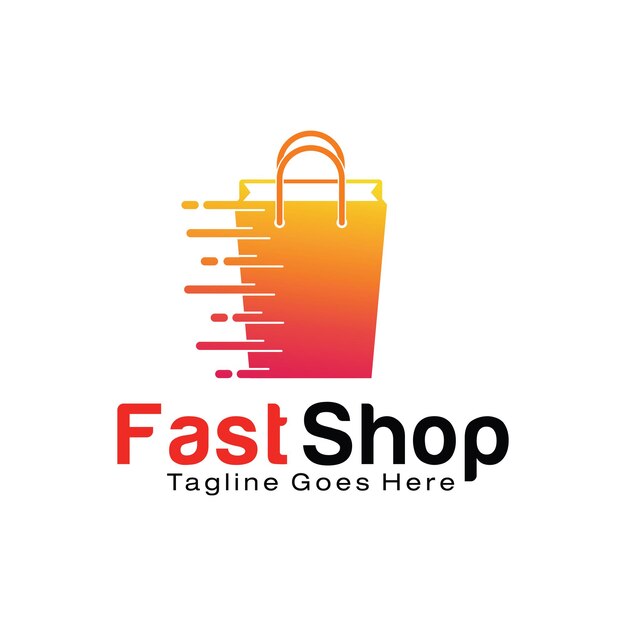 Шаблон дизайна логотипа Fast Shop