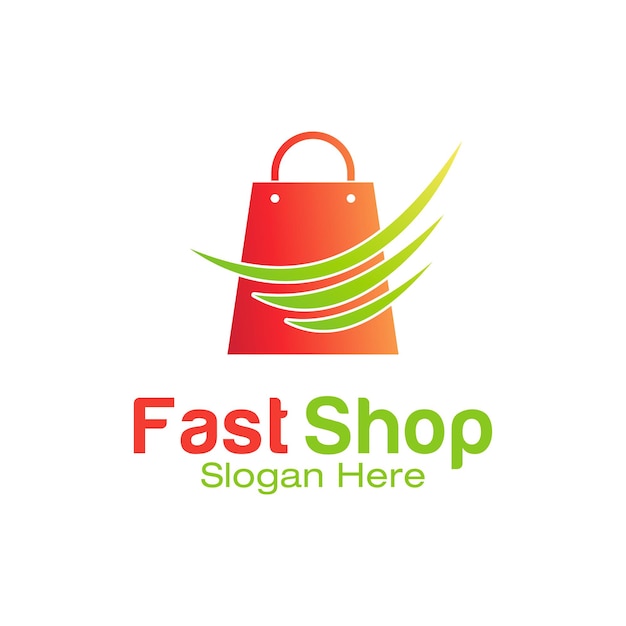 Fast shop logo design template