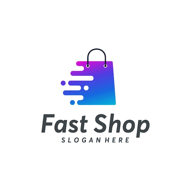 Дизайн логотипа Fast Shop концептуальный векторный логотип Tech Shop