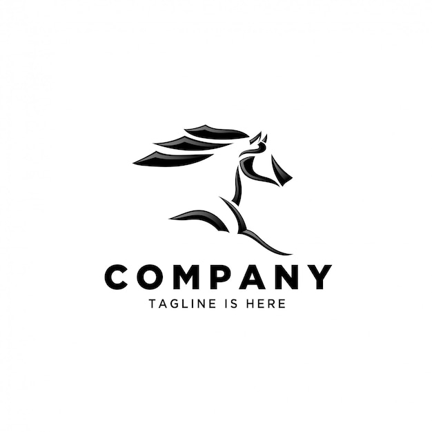 Fast speed horse logo