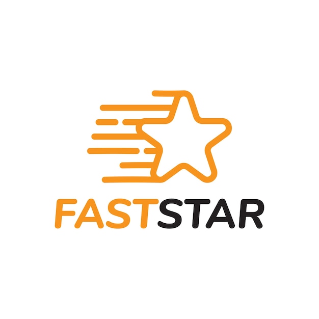 Vector fast star logo design