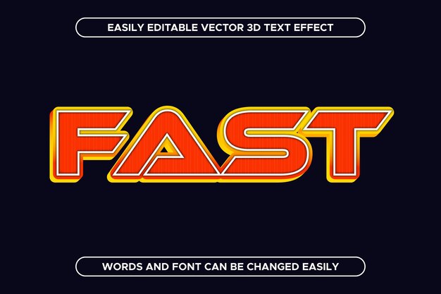 Fast text effect editable vector