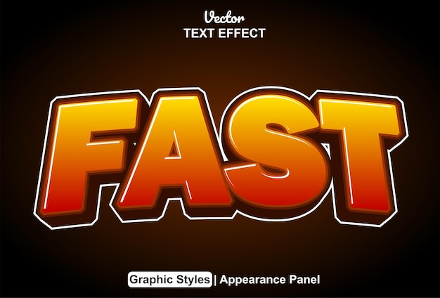 Fast text effect with graphic style and editable