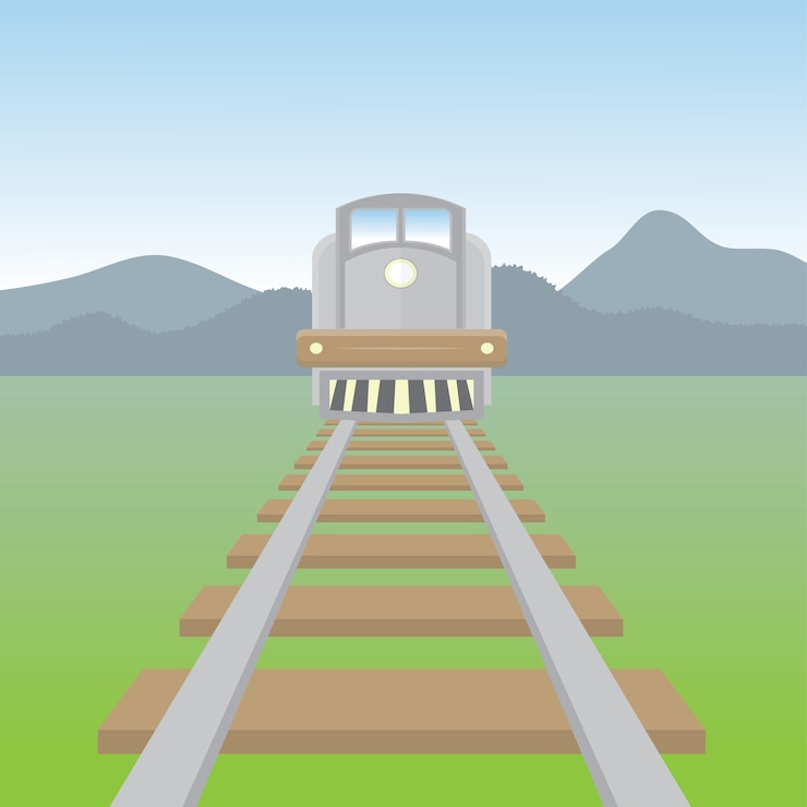 Vector fast train background