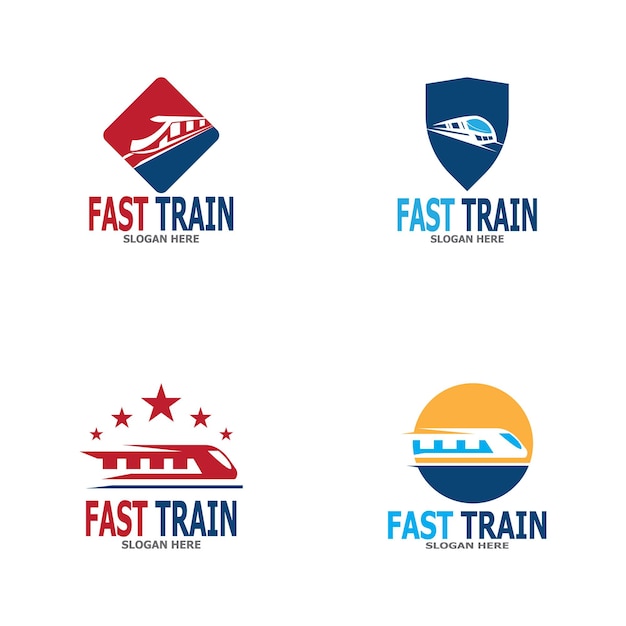 Fast Train icon Logo Vector Template