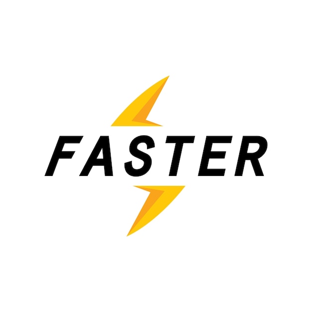 Faster logo template vector design