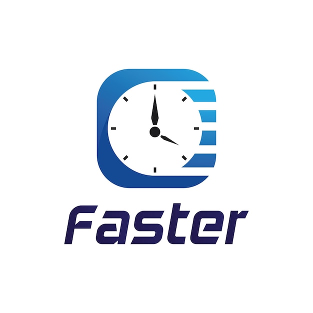 Faster logo template vector icon illustration design