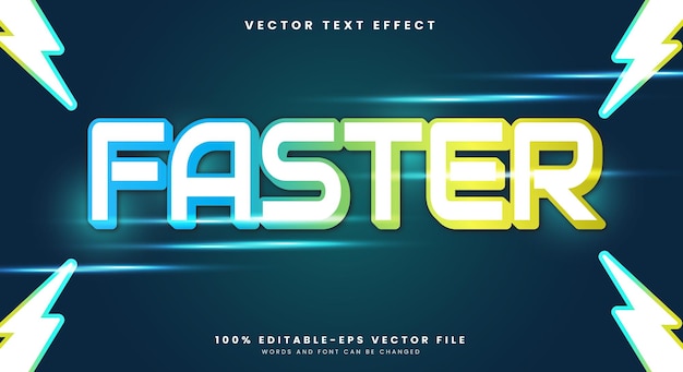 Faster Modern Style editable text effect Template