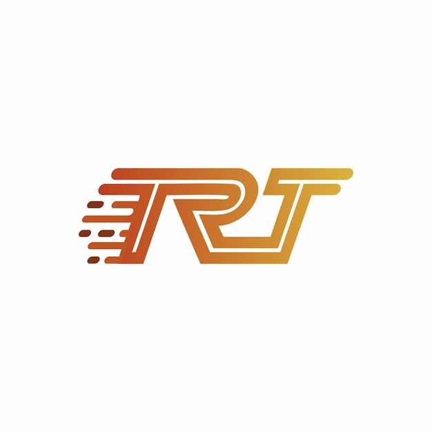 Fastest intial letter t, r and t logo