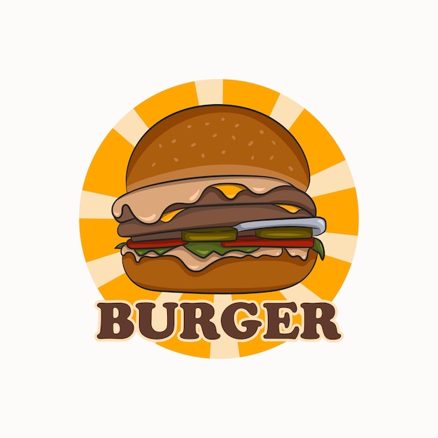 Fastfood hamburger vectorillustratie