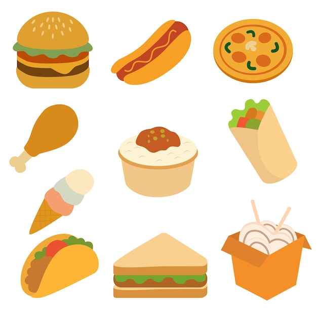 fastfood illustratie