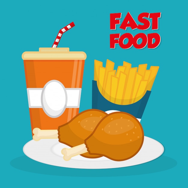 Fastfood pictogram ontwerp