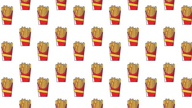 Vector fastfood seamless pattern design template