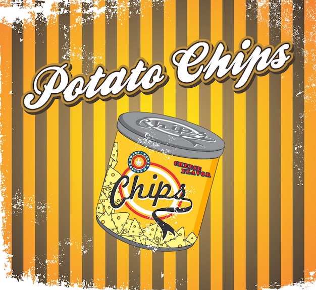 fastfood theme snack potato chips