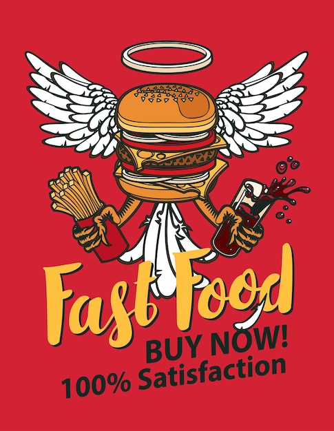 fastfoodposter met engelenburger