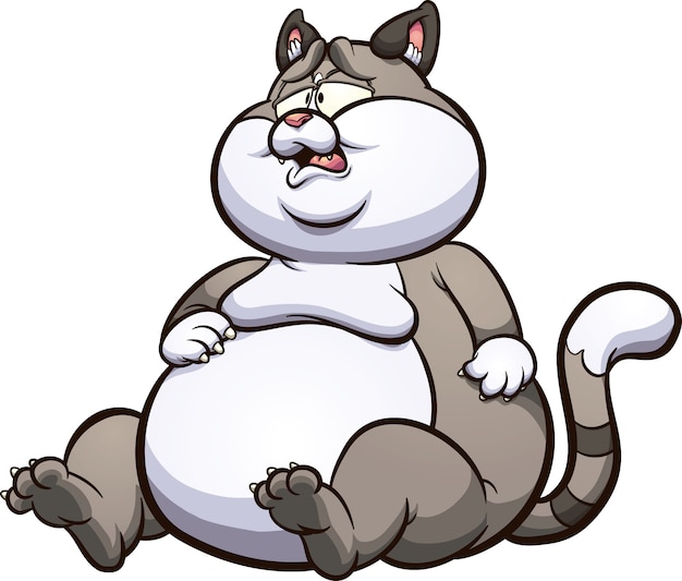 Vector fat cat