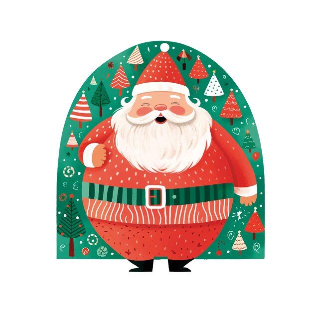 Fat santas vector clipart