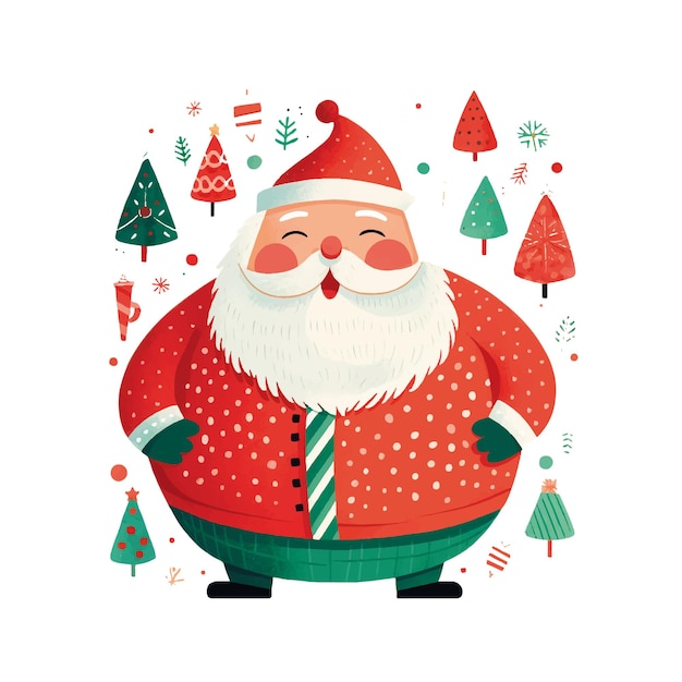 Fat santas vector clipart