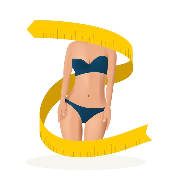 fat and thin woman weight loss concept diet and fitness before and after body shape girl measuring