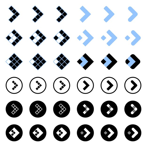 Vector a fat and voluminous arrow icon