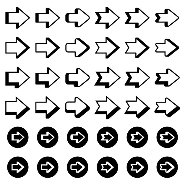 A fat and voluminous arrow icon