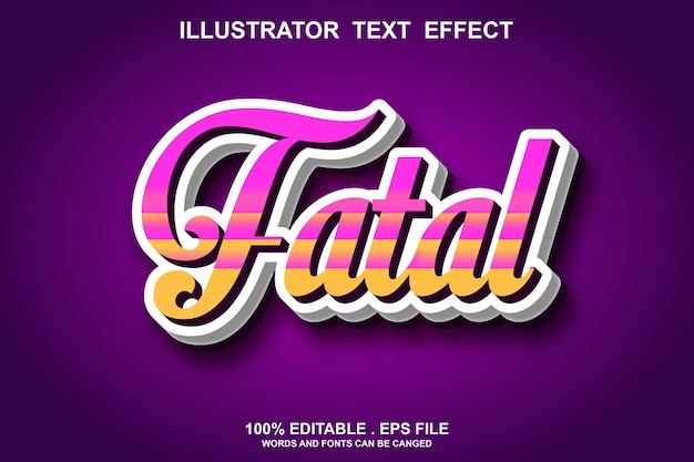 Fatal text effect editable