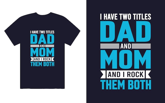 Отец и мать типография футболка дизайн вектор