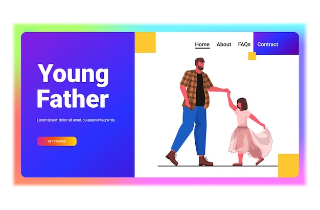 father dancing with dughter ballet lesson parenting fatherhood concept dad spending time with his kid horizontal  full length 