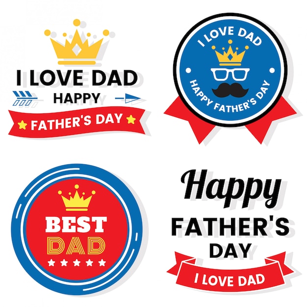 father day Birthday Vector Logo for banner