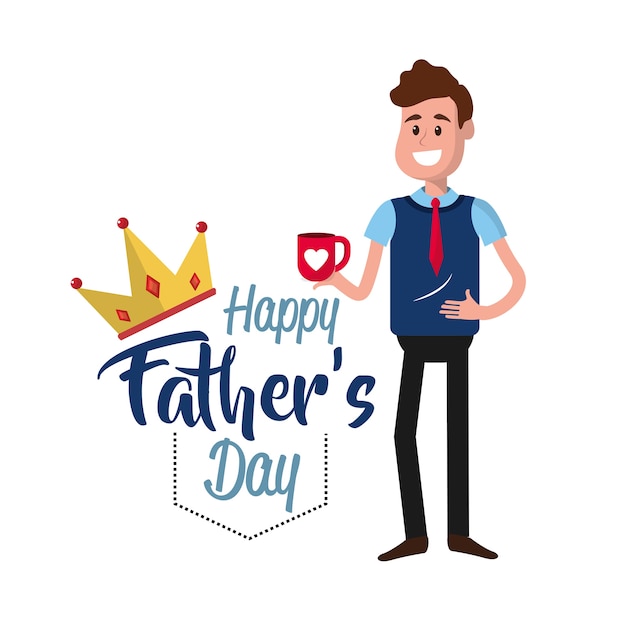 father day card with decoration design