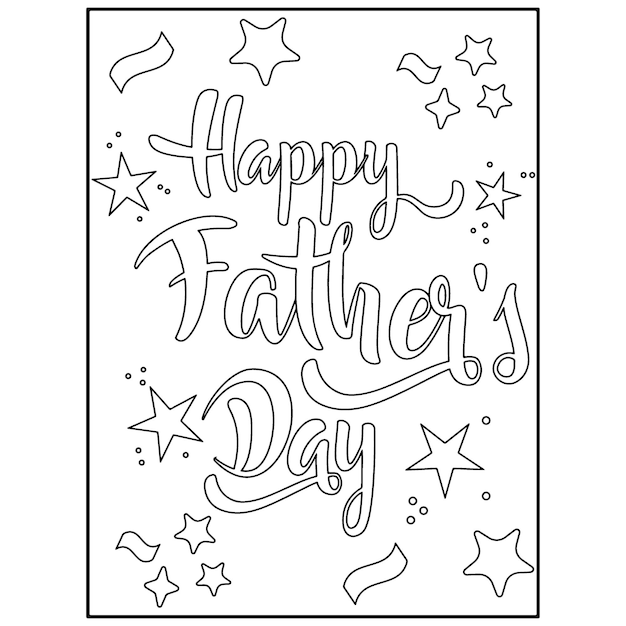 Father day coloring pages for kids