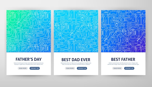 Father day flyer concepts