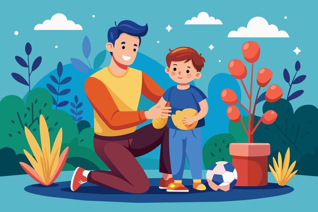 Vector father day illustration