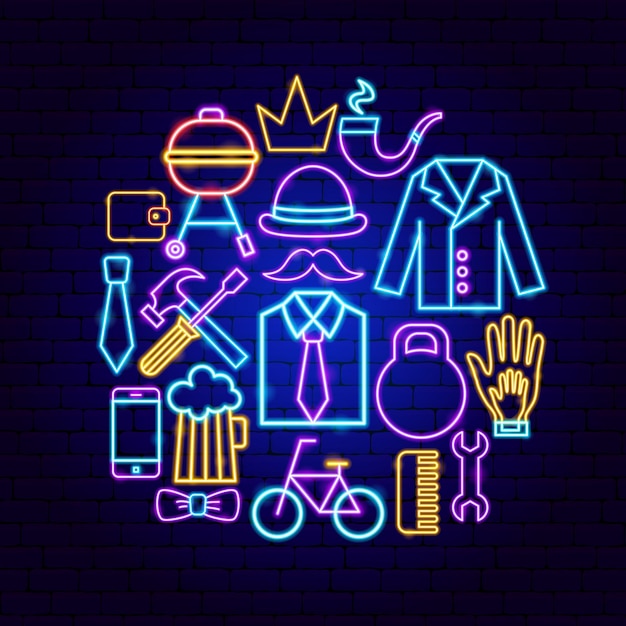 Father day neon concept